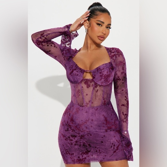 FASHION NOVA | Riley Mesh Mini Dress - Picture 2 of 11